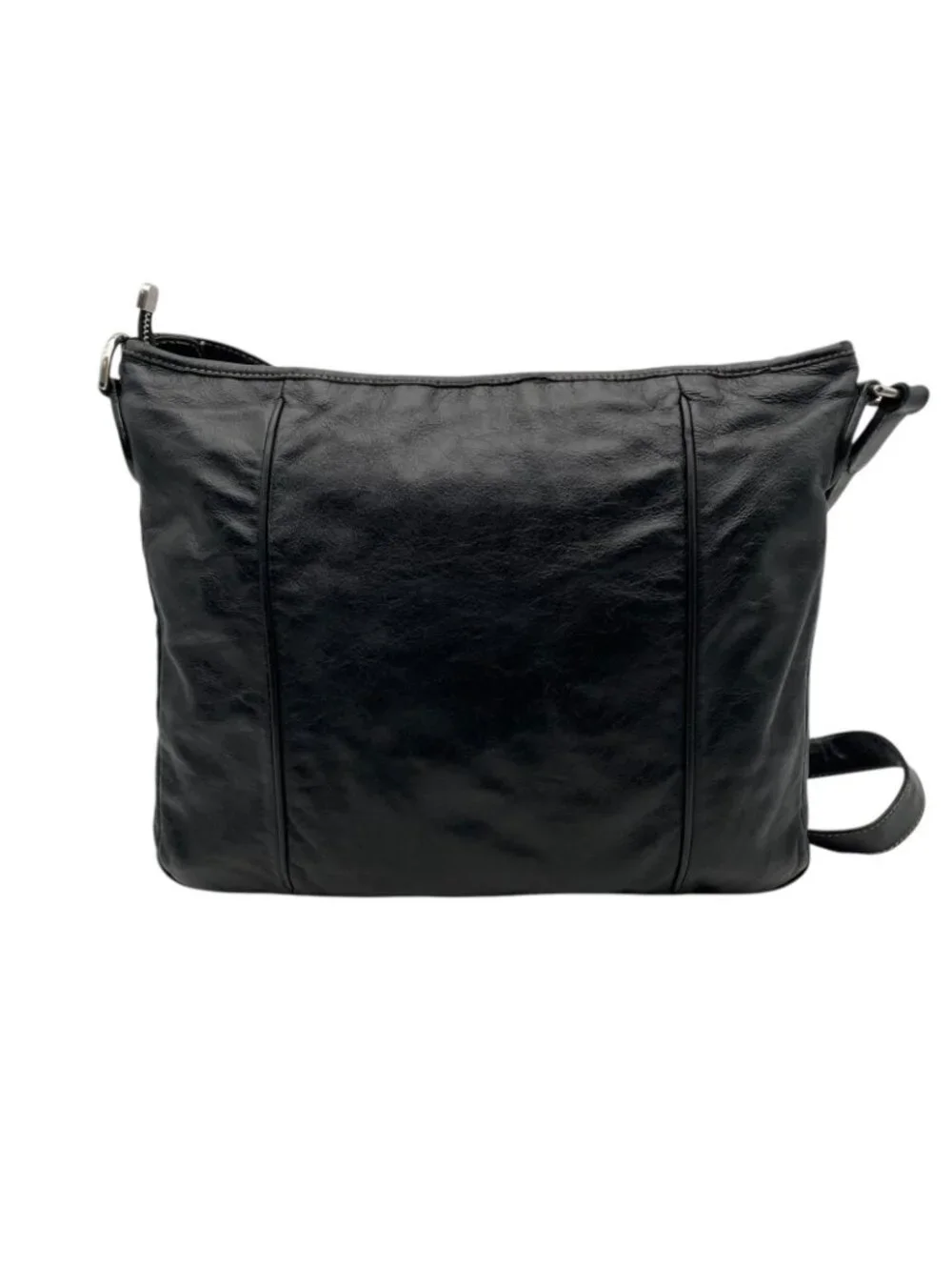 Gucci Interlocking Leather Shoulder Bag Black Silver Crossbody - Picture 3 of 10
